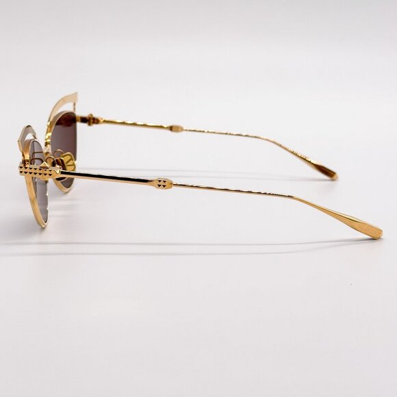 NEW VALENTINO SUNGLASSES WOMEN GOLD VLS-118B EYEWEAR VALENTINO